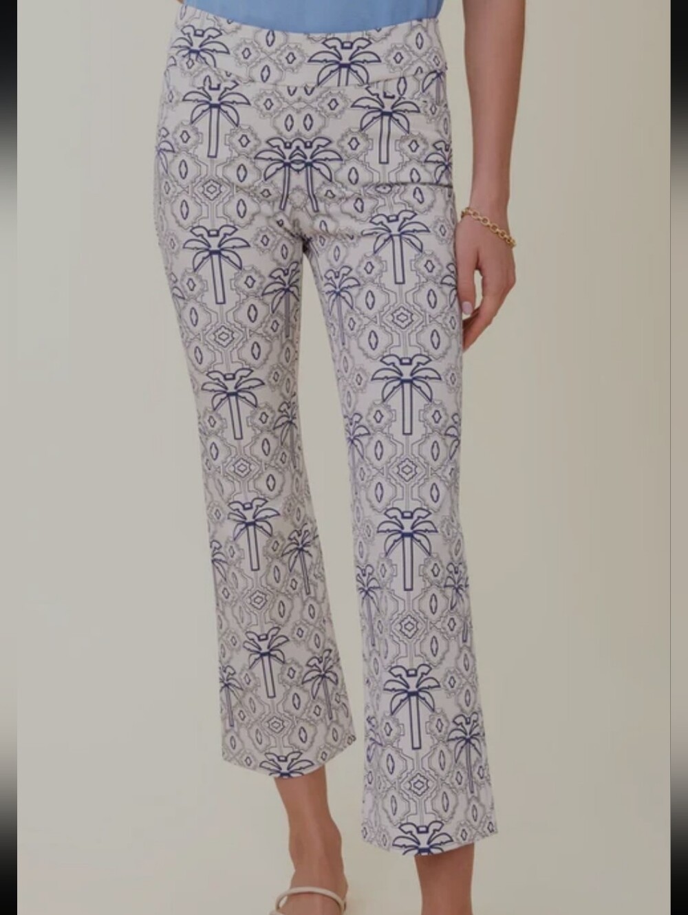 Sparina 449 Geo Ogeechee Palm Maren Kick Flare Pant